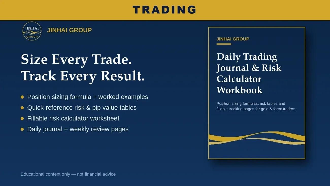 Daily Trading Journal & Risk Calculator Workbook
