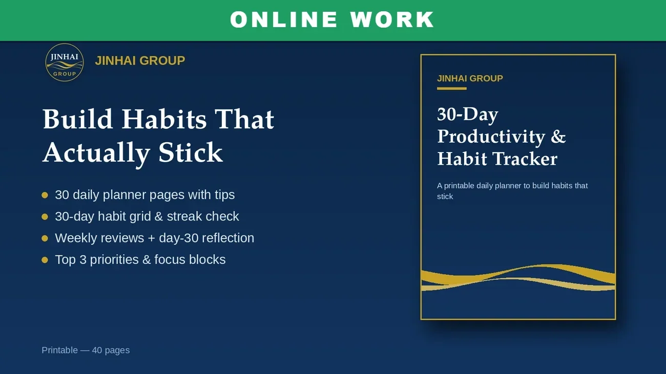 30-Day Productivity & Habit Tracker