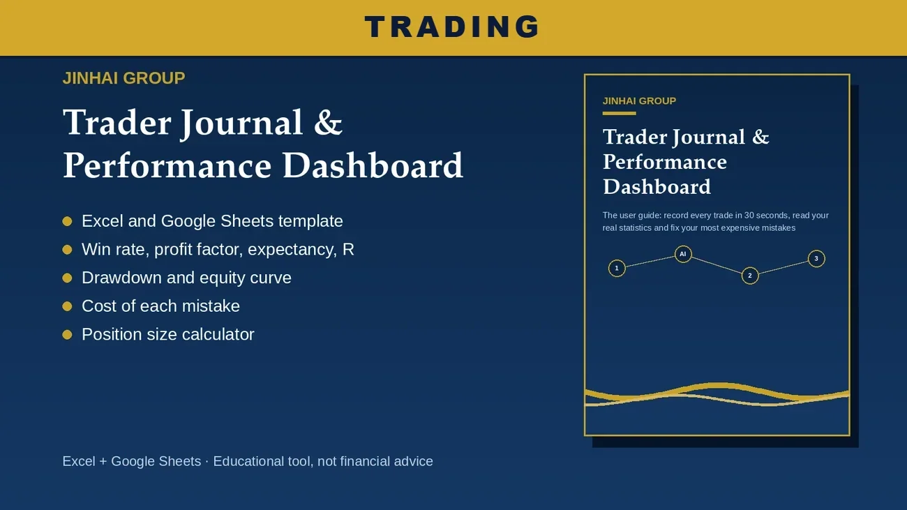 Trader Journal & Performance Dashboard (Excel + Google Sheets)